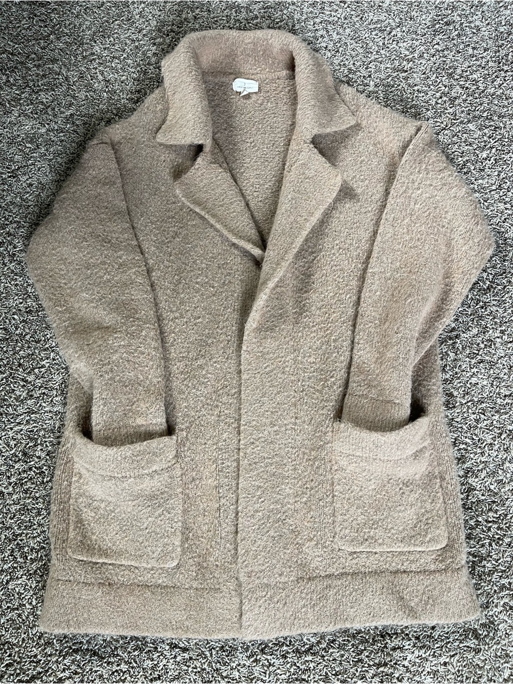 Thread & Supply Camel Cardigan/Coatigan with Patch Pockets
